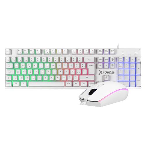 Kit gamer 2 en 1 xtreme pc gaming battle chief teclado mouse rgb usb