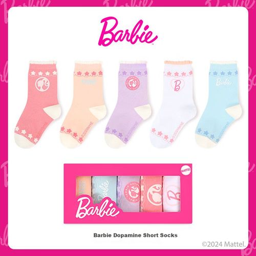 Calcetines cortos BARBIE algodón con encaje y talón reforzado para niña