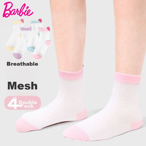 Calcetines BARBIE cortos algodón malla calada para niña