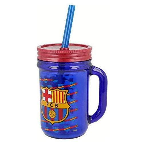 Vaso con Popote FCB Barcelona 1861 Azul de 420 ml