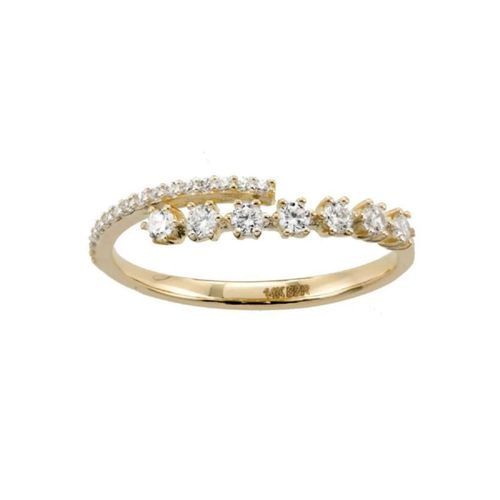 ANILLO ORO AMARILLO 14K CON ZIRCONIA