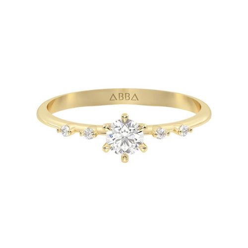 Anillo de Promesa Jasmín 10k Oro Abba Joyas