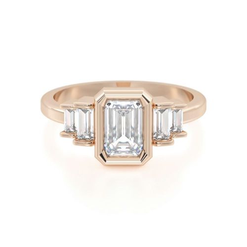 Anillo de Compromiso Evelyn 10k Oro Rosa Abba Joyas