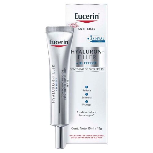 Eucerin Hyaluron-Filler 3X Effect Contorno de ojos antiarrugas 15 ml