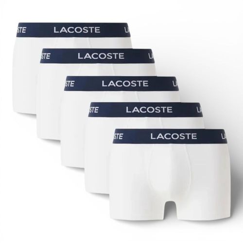 Boxer Lacoste Trunk 5pack Blanco Comodo