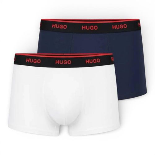 Boxer Hugo Trunk 2Pack Azul y Blanco