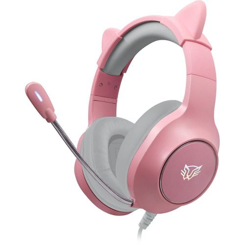 Audifonos gamer balam rush sonorous hs750 microfono rosa