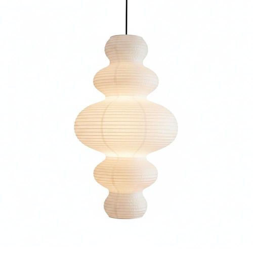 Ilios Innova | Lámpara Colgante AKARI 2158 Estilo Japonés, Pantalla de Papel de Arroz, Diseño Orgánico Nórdico para Decoración de Interiores