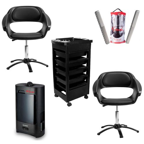 Combo Estética Barbería Salón De Belleza Con Aspiradora De Cabello Letmex