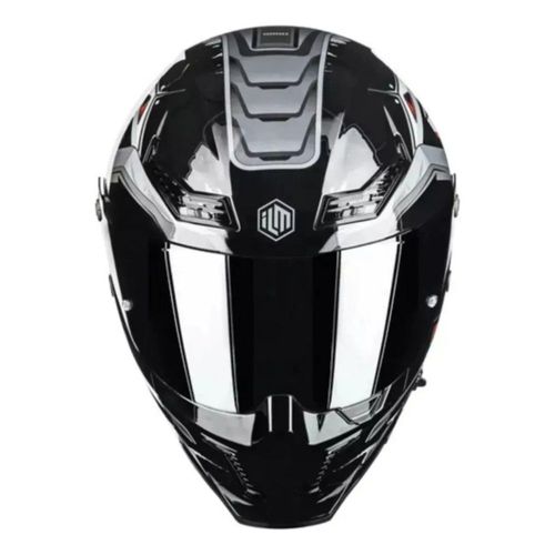Casco Para Moto Ilm Cyborg Negro Vendetta Mf509 ECE 22.06 Rider One