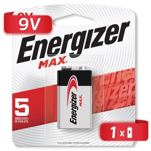 Pila energizer max alcalina 9v cuadrada 522bp-1