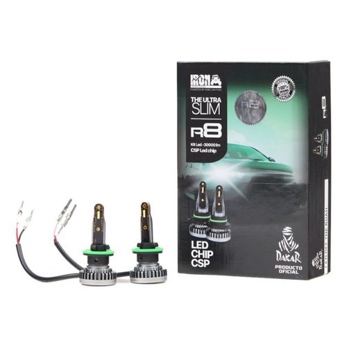 Kit foco LED R8 IRON LED Chip CSP 30.000 LM LED COB 42W Para luces Altas Bajas y Auxiliares Niebla Neblineros (BILED y Simples) Para Auto