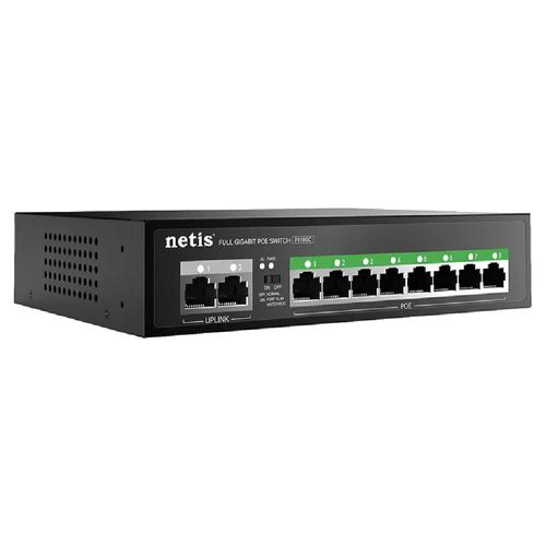Conmutador Switch Gigabit Netis P110GC 8POE + 2RJ45