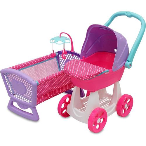 Carriola mecedora y cuna para muñecas prinsel resistente
