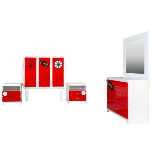 Recamara Matrimonial Terni Rojo