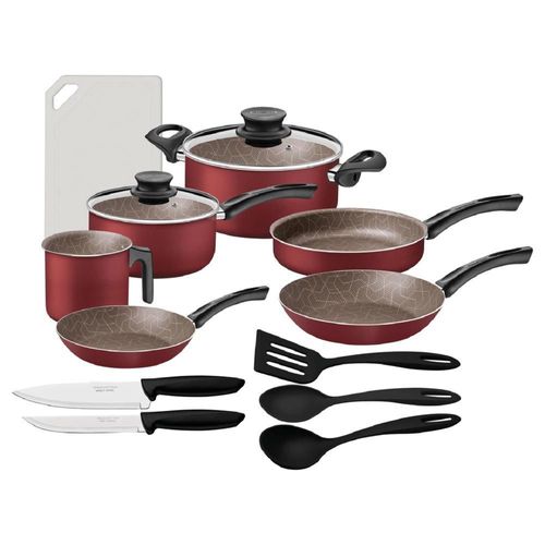 Bateria de cocina tramontina paris 14 piezas con accesorios