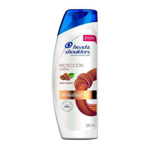 Shampoo head & shoulders protección caída con cafeína 375 ml