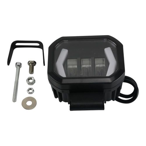 Faro auxiliar 3 leds octagonal 30w/ojo angel 6w 12v lm 1200