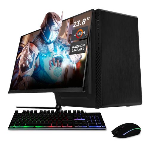 Xtreme pc radeon vega ryzen 3 16gb 500gb monitor 23.8 black