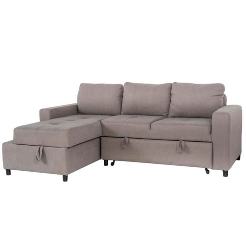 Sala Modular Cama con Baul Anete Gris Claro Kessa Muebles