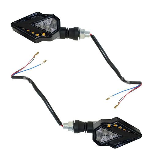 Direccional delantera/trasera diamante secuencial con luz cuarto azul led set 12