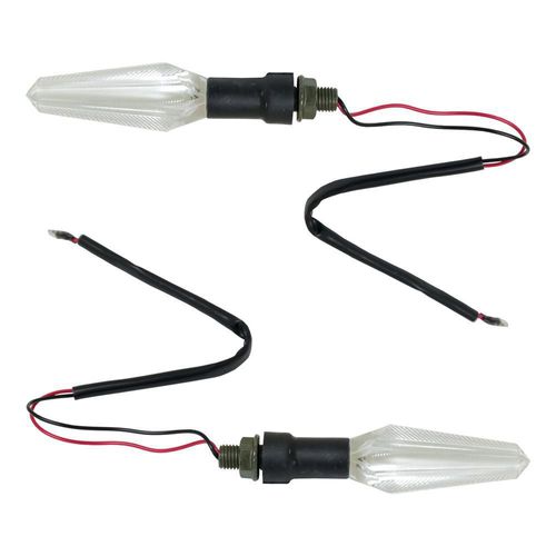 Direccional delantera/trasera cristal blanco led set 12v