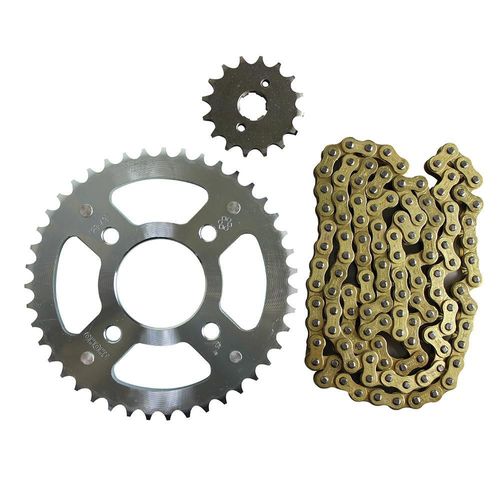 Engrane 43x16 cadena 428x120l dorado set honda gl 150 cargo (14-22) choho