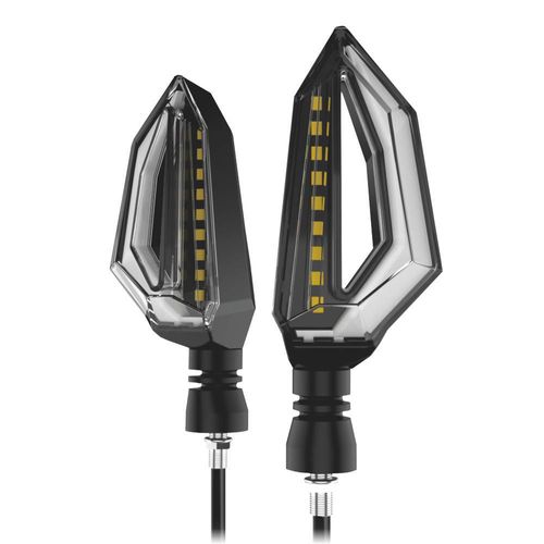 Direccional delantera/trasera bicolor secuencial con luz cuarto azul led set 12v