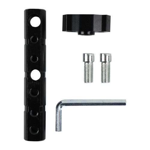 Barra porta accesorios negro para espejo set