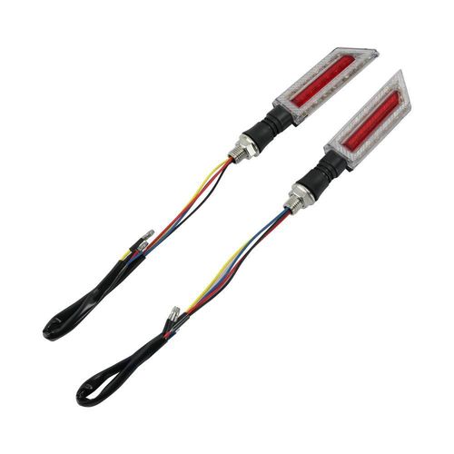 Direccionales delanteras/traseras dual rojo/azul led set 12v sustituye a 20-5179