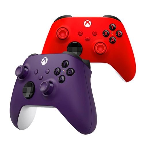 Combo Control Inalámbrico Xbox Morado + Rojo