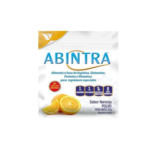 ABINTRA NARANJA SIN AZÚCAR POLVO CON 27 G