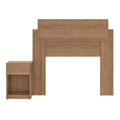 MOBI Cabecera Individual Vera con buró de madera – Color Miel- Largo 100cm x Alto 104cm – Recámara