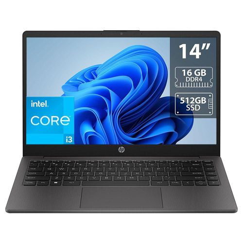Laptop HP 240 G10: Procesador Intel Core i3 N305, RAM 16GB DDR4, SSD 512GB, Pantalla de 14" LED HD (1366 x 768), Video UHD Graphics, Windows 11 Home.