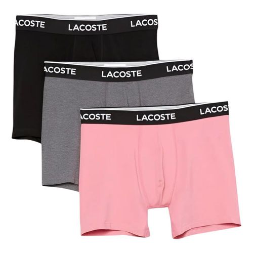Boxer Lacoste Brief 3pz Rosa Hombre