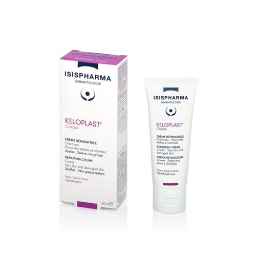 Isispharma Keloplast Cracks Crema reparadora de grietas en talones pies y manos 40 ml