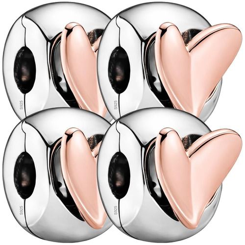 Joya Corazón oro rosa fino MXXKM-004 Heart10 Charm Separador de Corazón rosa