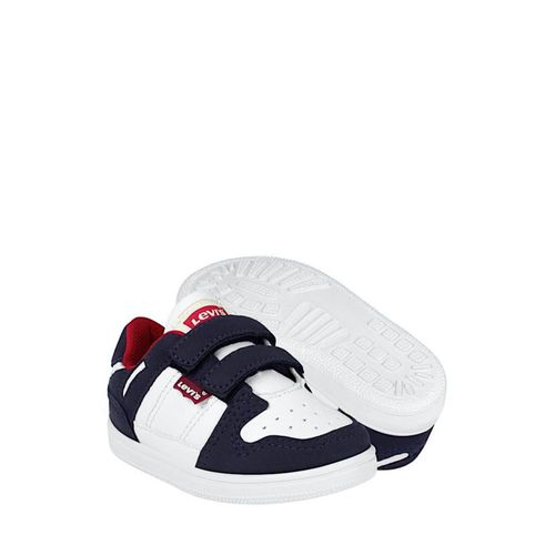 TENIS LEVI´S NIÑO 0409610019 SIMIPIEL BCO/AZUL 13-16