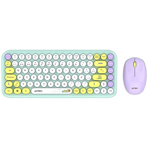 Kit teclado y mouse acteck creator mk480 inalambrico tiffany