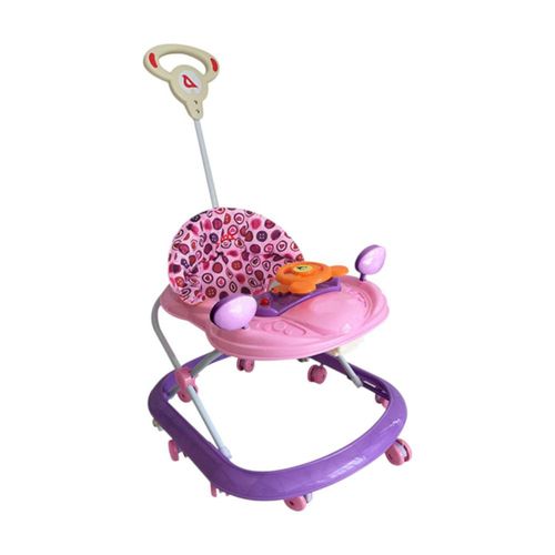 Andadera D'bebé Play Con Baston Musical Rosa