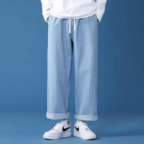 Jeans holgados corte recto Azul claro Unisex