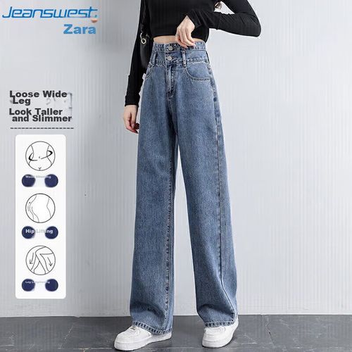 Jeans JEANSWEST pierna ancha azul oscuro