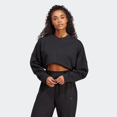 Sudadera deportiva Adidas corta Negra para mujer