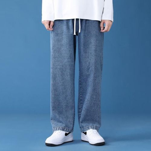 Jeans holgados corte recto Azul Unisex