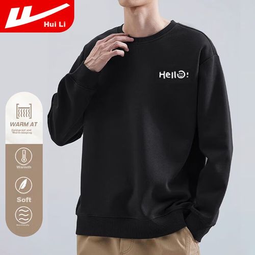 Sudadera Warrior Negro cuello redondo para hombre