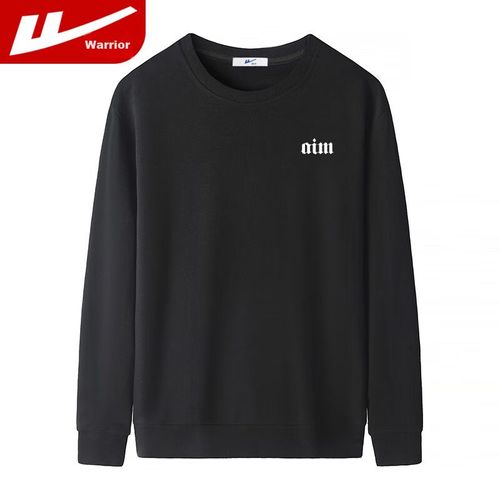 Sudadera Warrior Negra cuello redondo para hombre