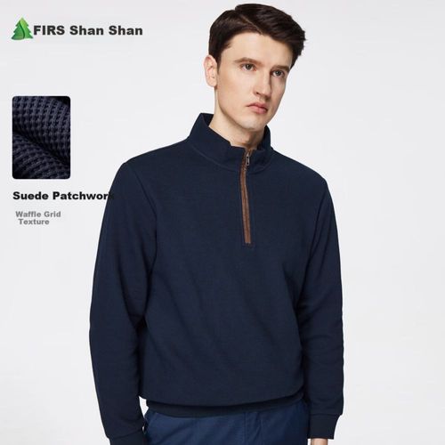 Sueter FIRS cuello alto con cierre Azul para hombre