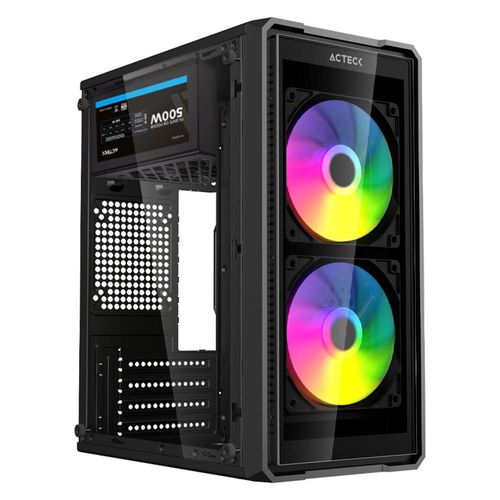 Gabinete acteck doom gi750c matx 2 fan fuente 500w ac-943789