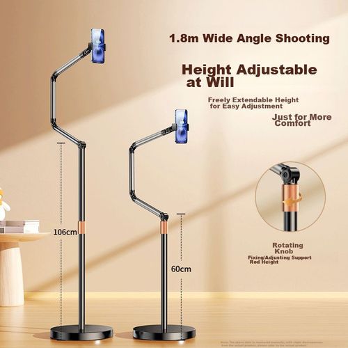 Soporte para celular de piso Samtogo altura ajustable 360°