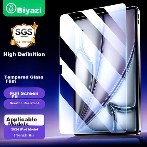 Protector de pantalla BIAZE para iPad Air 11 pulgadas Cristal templado